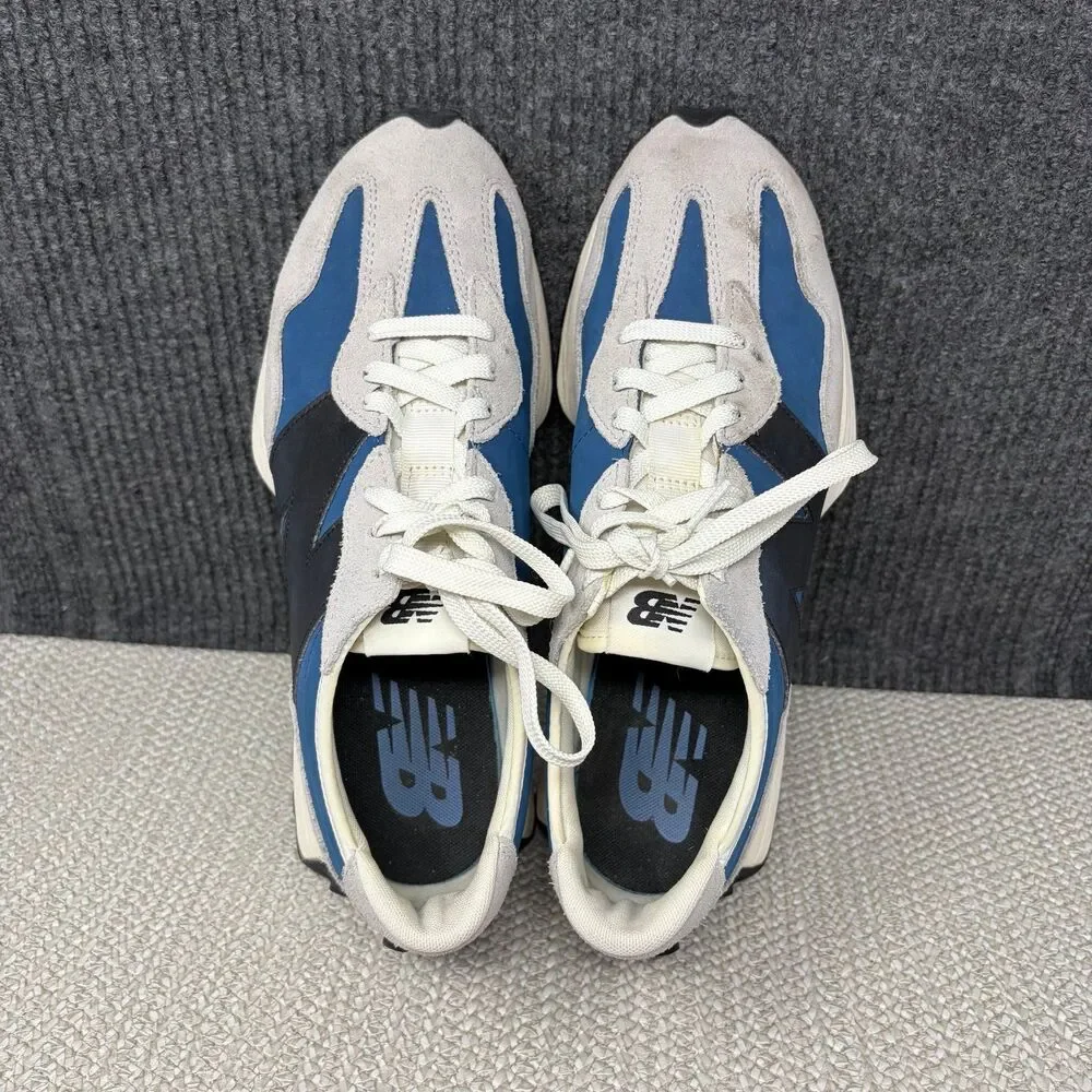 New Balance 327 Rain Cloud Blue Grey Black Suede Athletic Shoes 10.5 WS327LU1